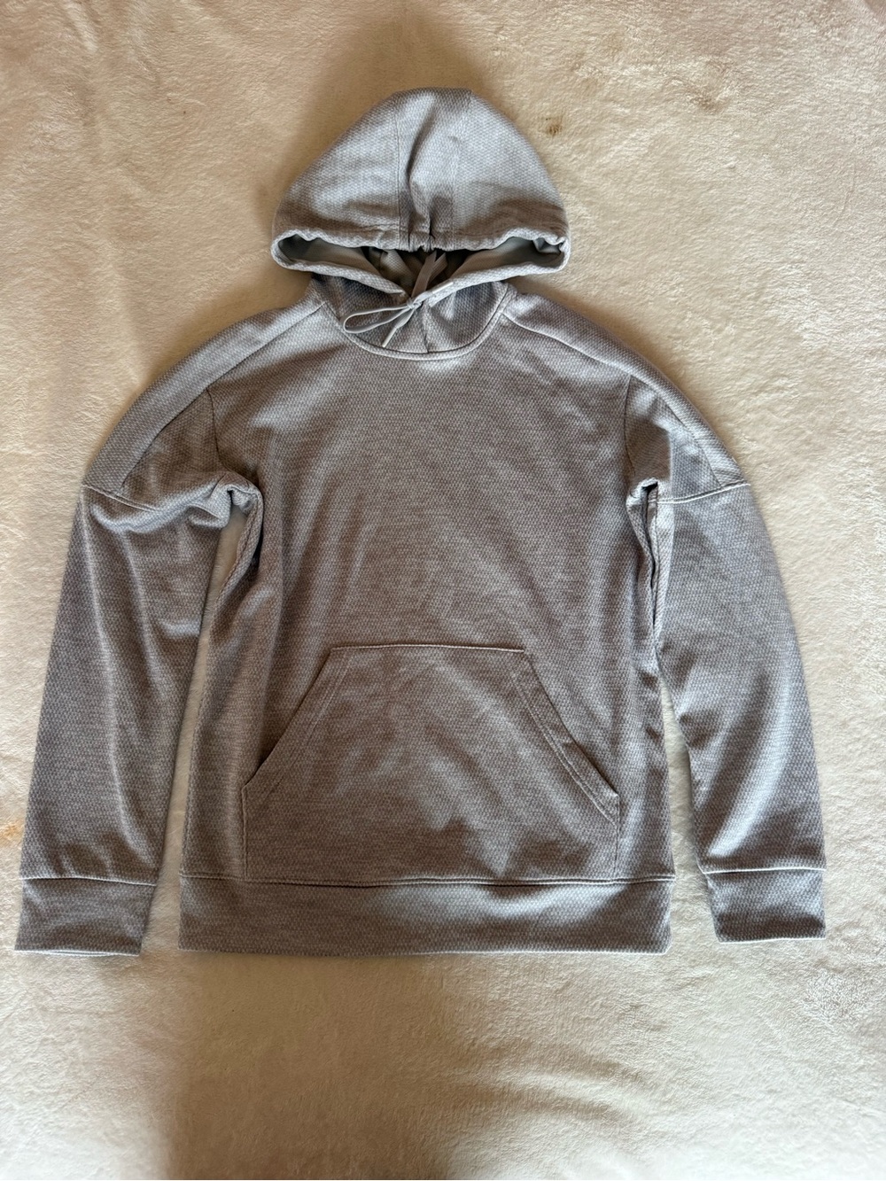 adidas Light Gray Hooded Pullover Sweatshirt